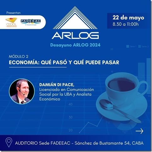 ARLOG anunció la fecha de su primer desayuno del año, en la FADEEAC